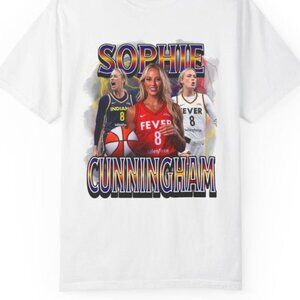 Sophie Cunningham Basketball Tee, Indiana Fever Sports T-Shirt white